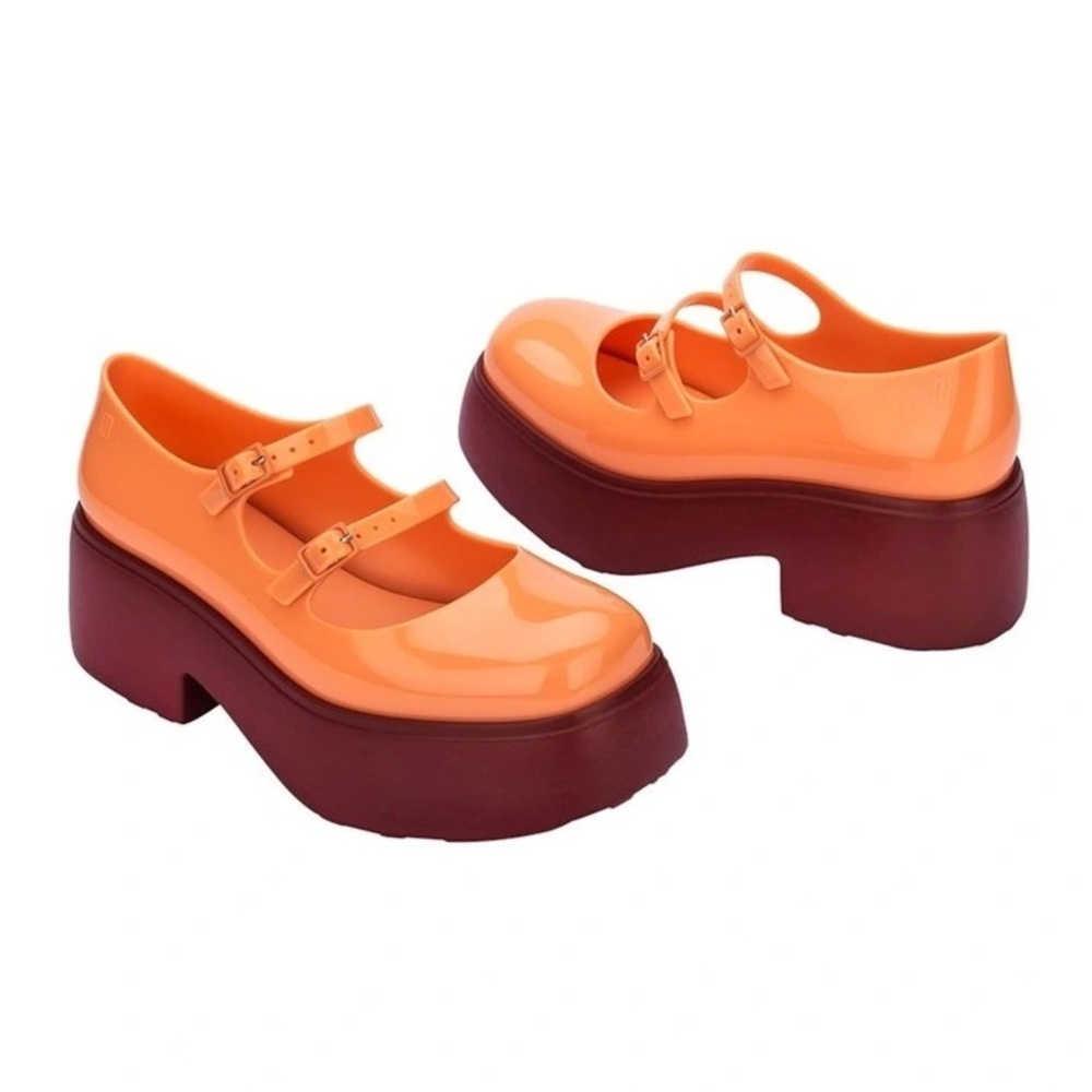 Melissa Farrah Orange Platform Mary Jane’s